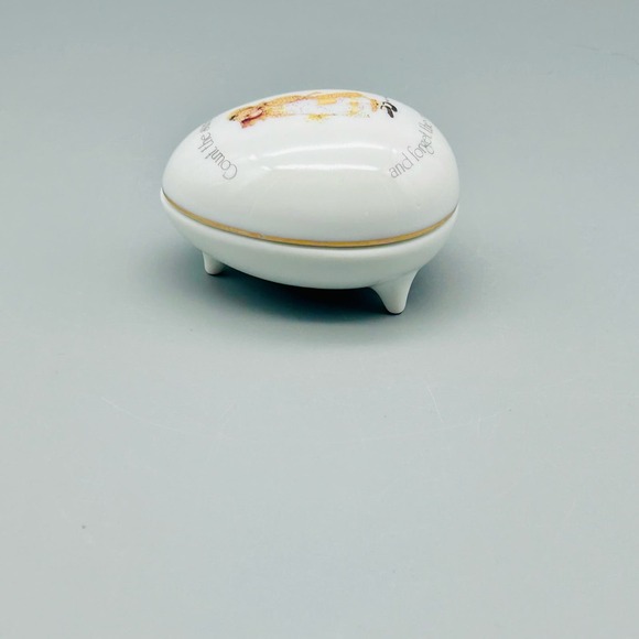 1970’s Holly Hobbie Porcelain Egg Shaped Trinket Box - Picture 2 of 9